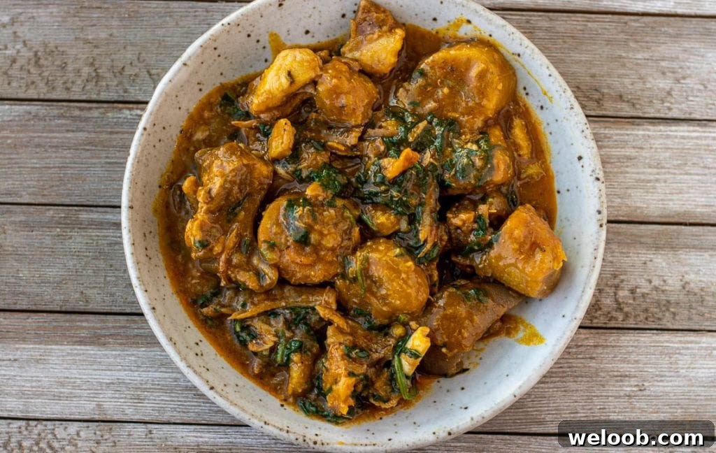 bowl of unripe plantain porridge