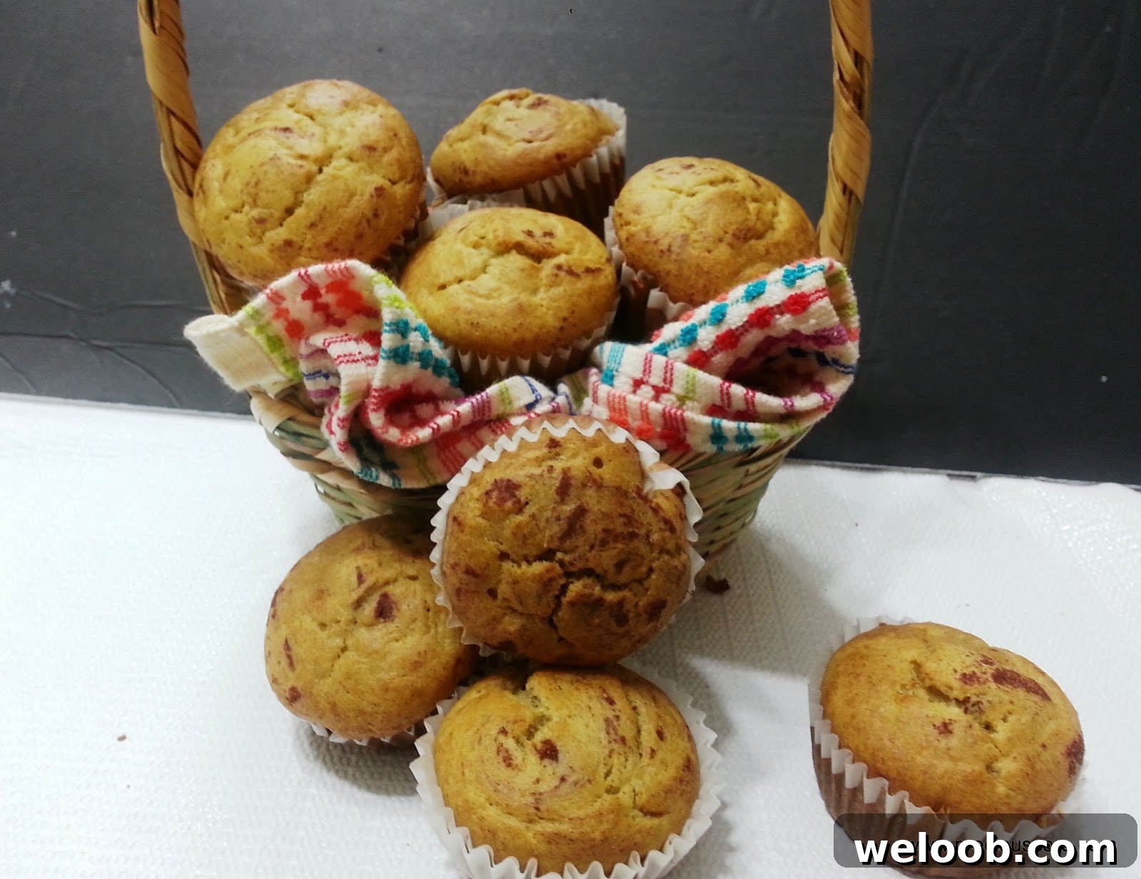 Basket of Cameroon banana cakes.