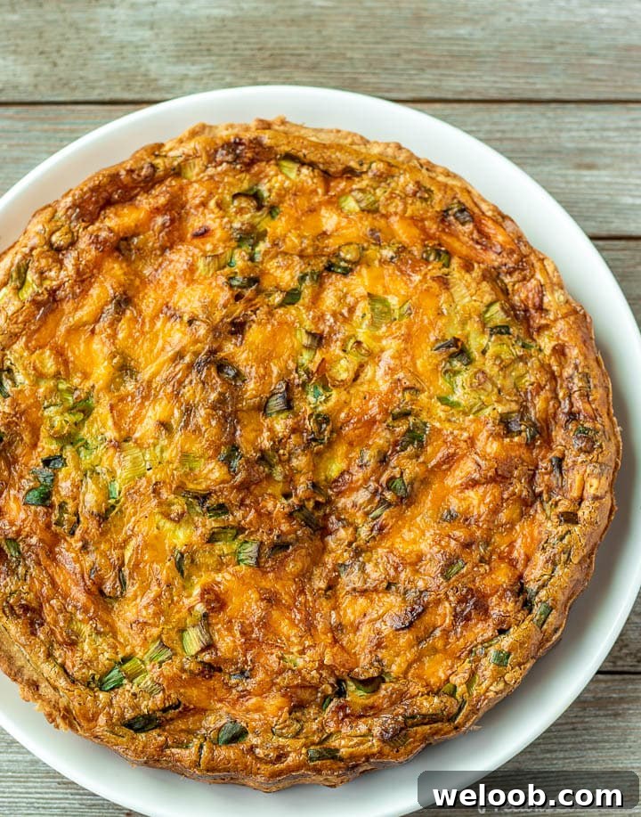 Easy quiche on a plate