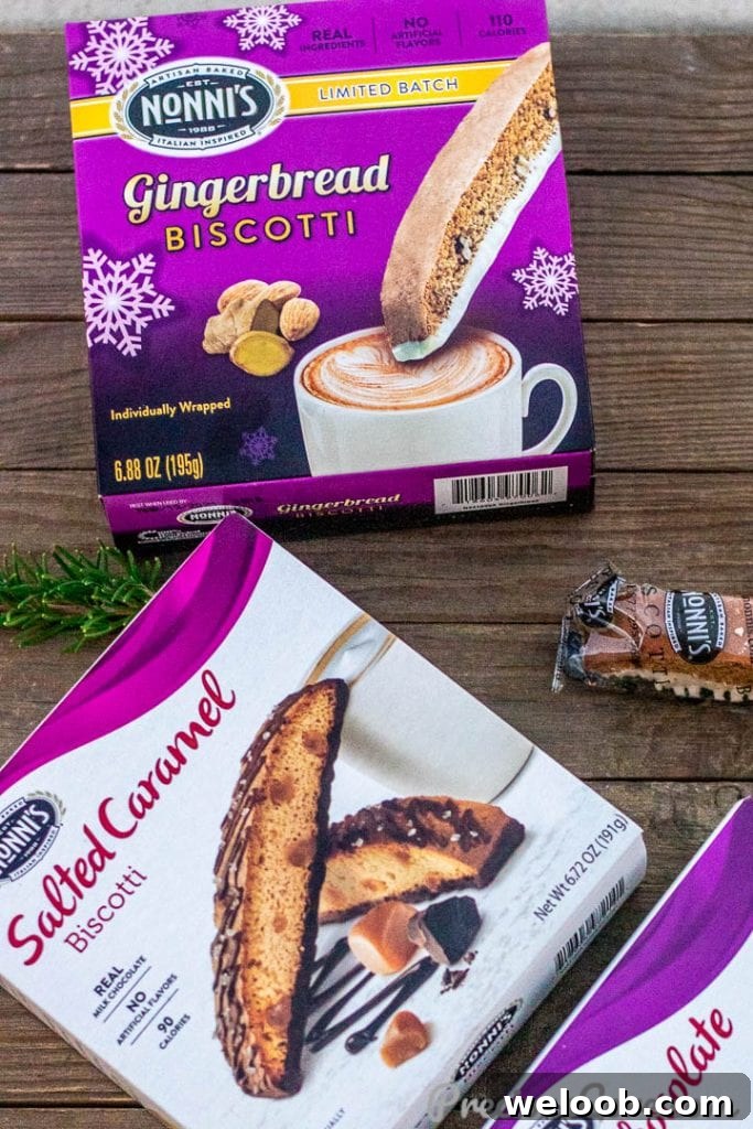 Picture of different flavors of biscotti