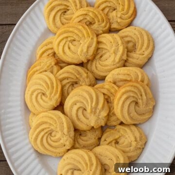 Danish Butter Cookies on a serving platter