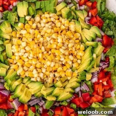 Perfect Pan-Seared Ribeye Steak with Crispy Crust and Juices 14 Corn, avocado and other vegetables for salad on a platter