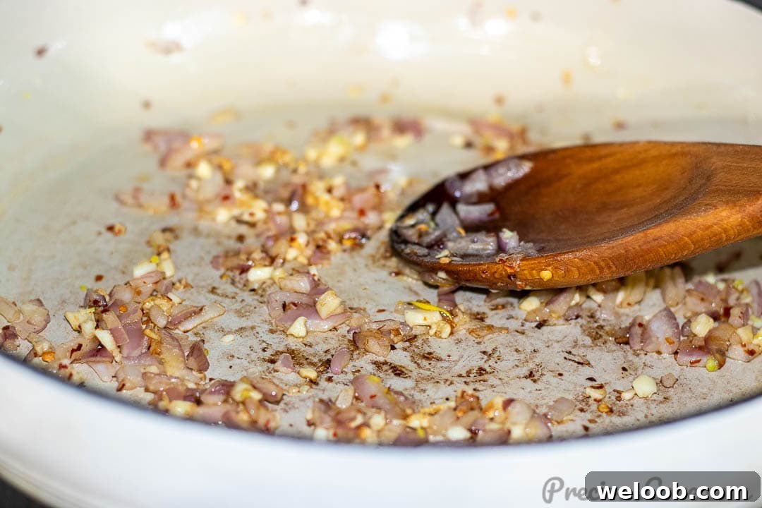 Sautéing onions in pot 