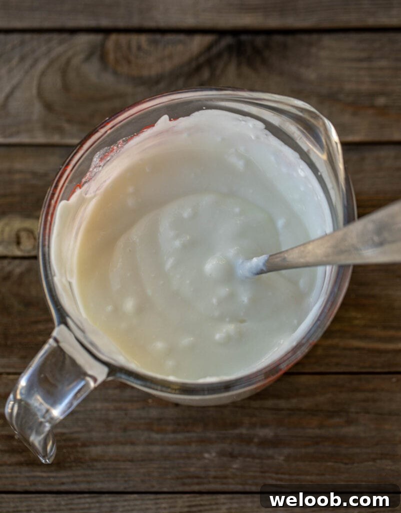 Yogurt dressing for ambrosia