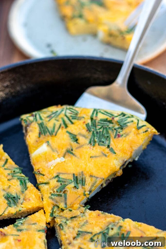 Slices of potato frittata