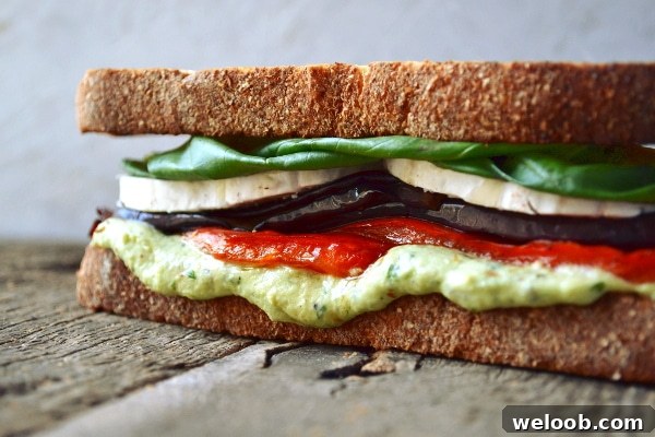 roasted veg sandwich www.insidetherustickitchen.com