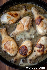 Chicken in a mushroom sauce