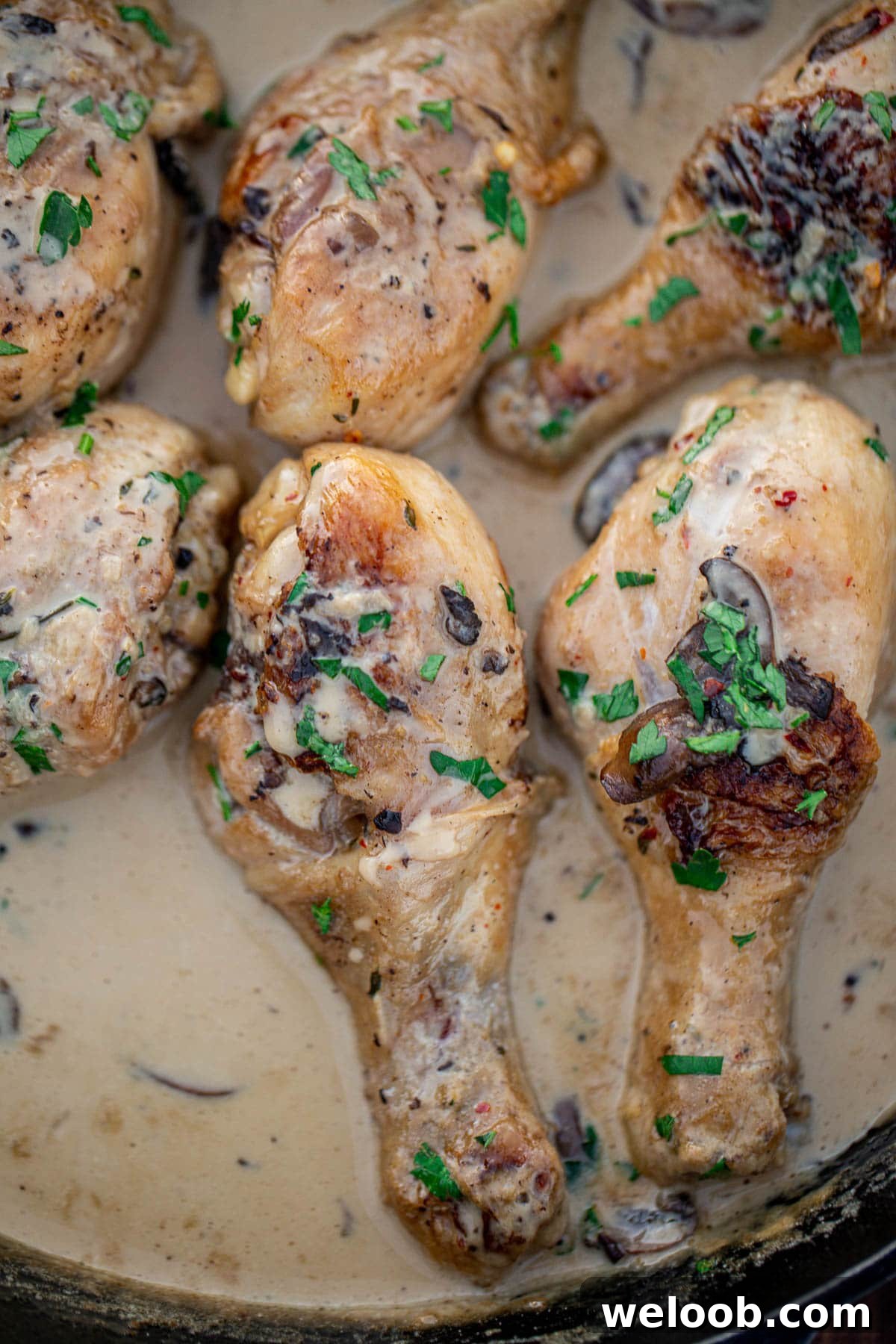 Close up of chicken drumsticks