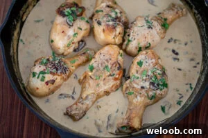 Creamy chicken sauce landscape photo
