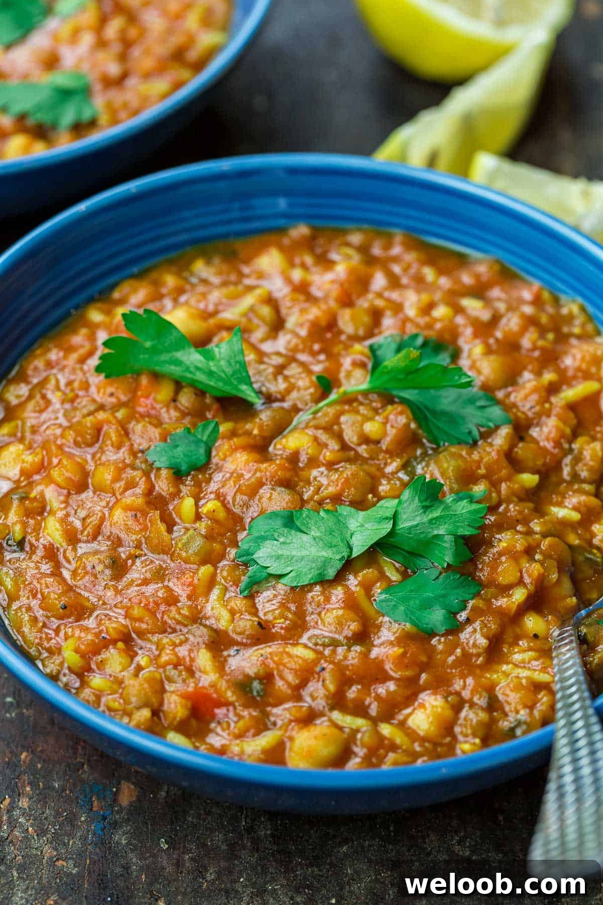 Harira in a Bowl. North Africandinner recipe