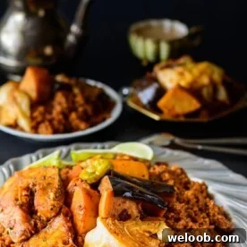 Senegalese dinner on serving platter: rice, fish and vegetables