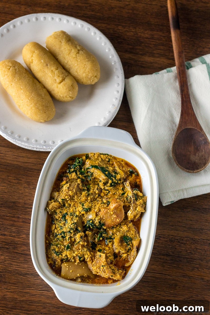Egusi Soup and Garri (Eba)