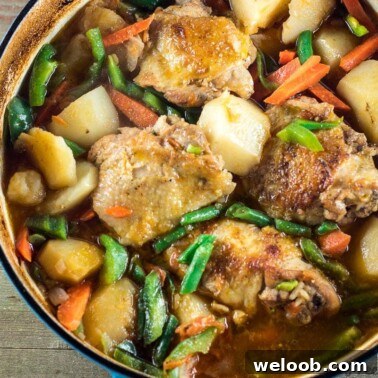 Chicken and Potatoes in pot