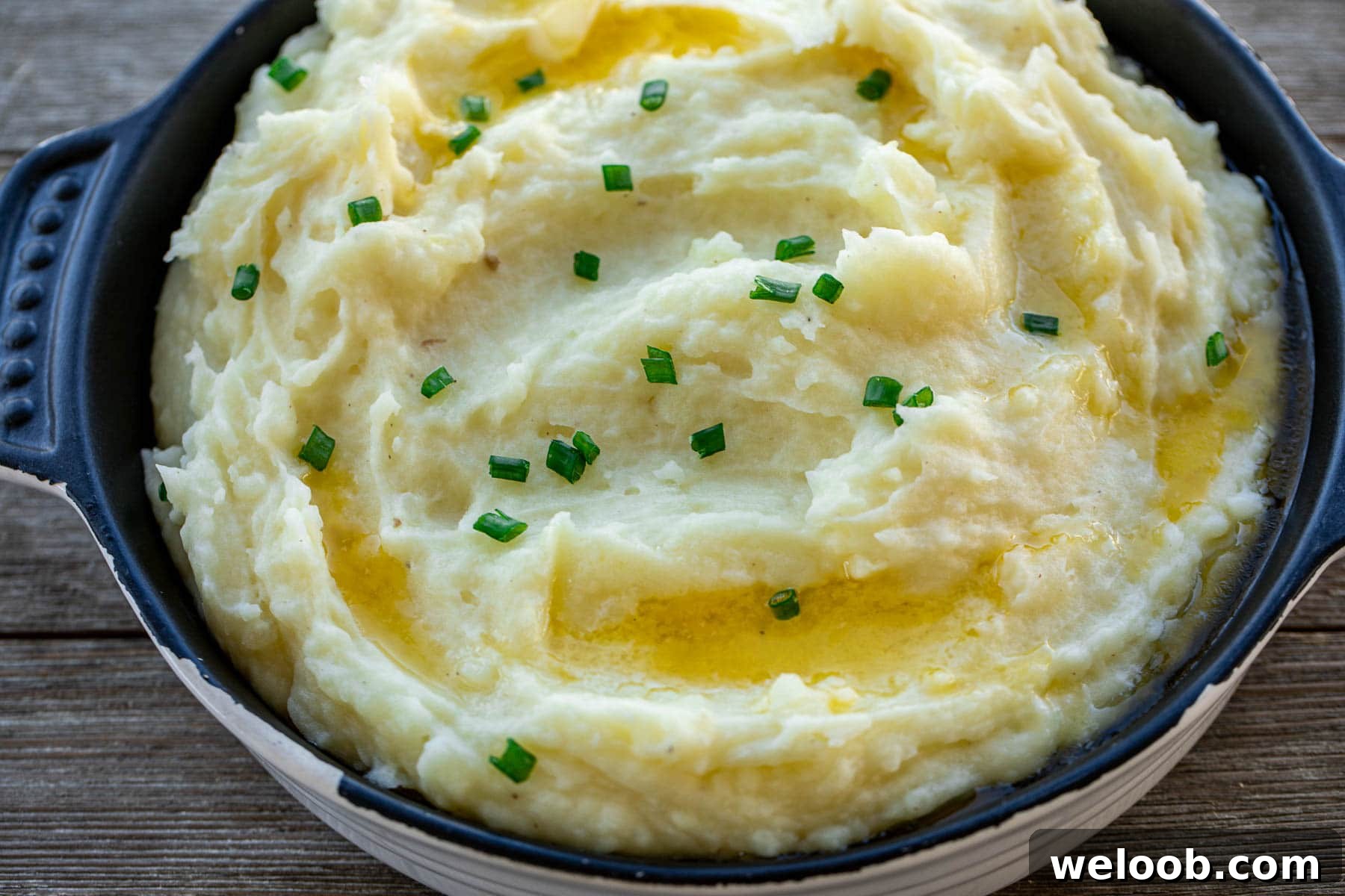 landscape picture of buttermilk mashed potatoes