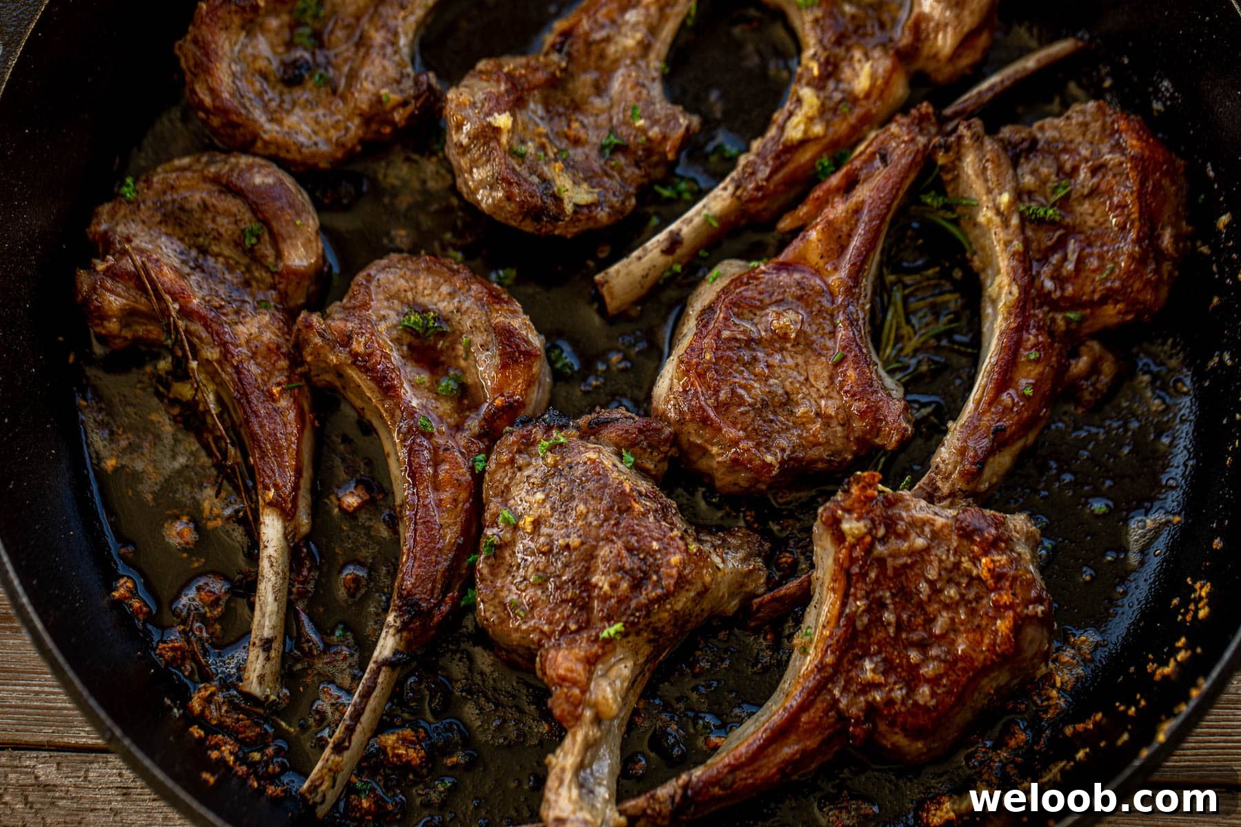 landscape photo of cooked lamb chops