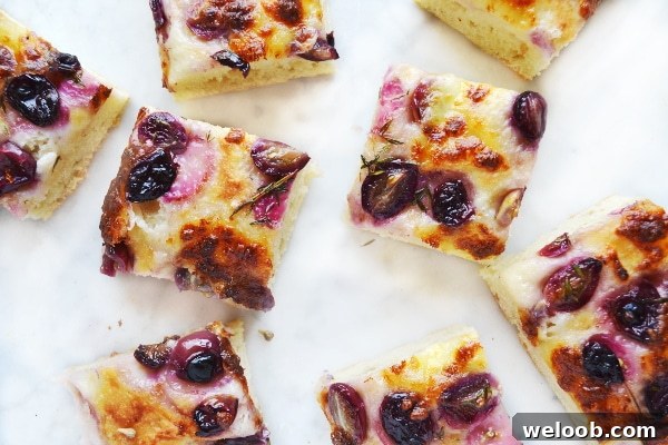 red grape and mozzarella focaccia 11 www.insidetherustickitchen.com