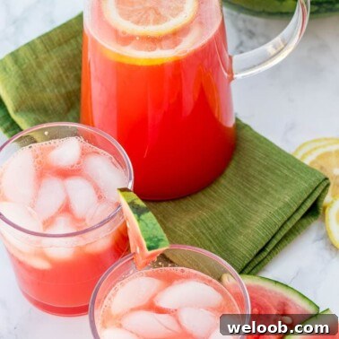 Watermelon Lemonade in glasses