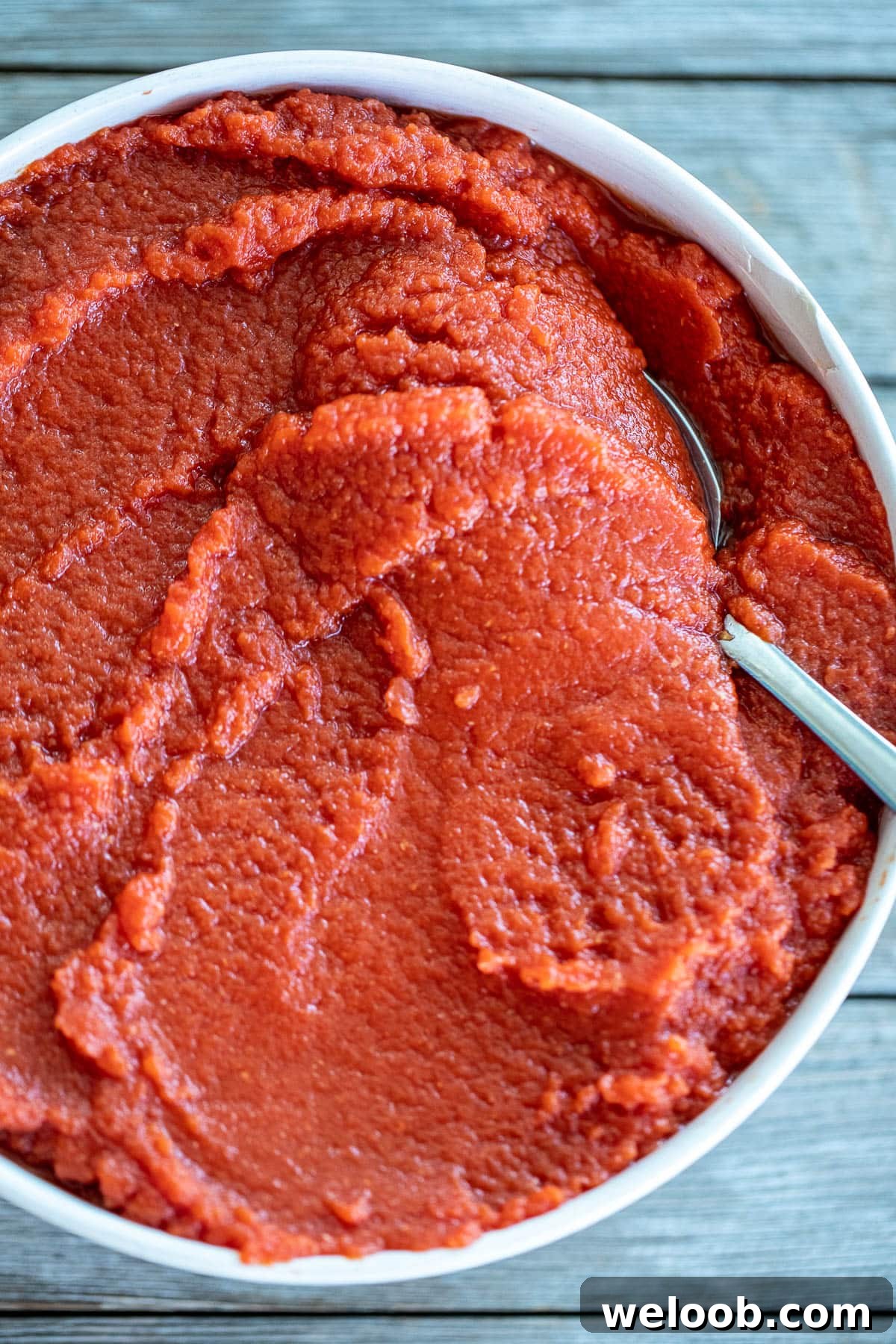 Big bowl of tomato paste