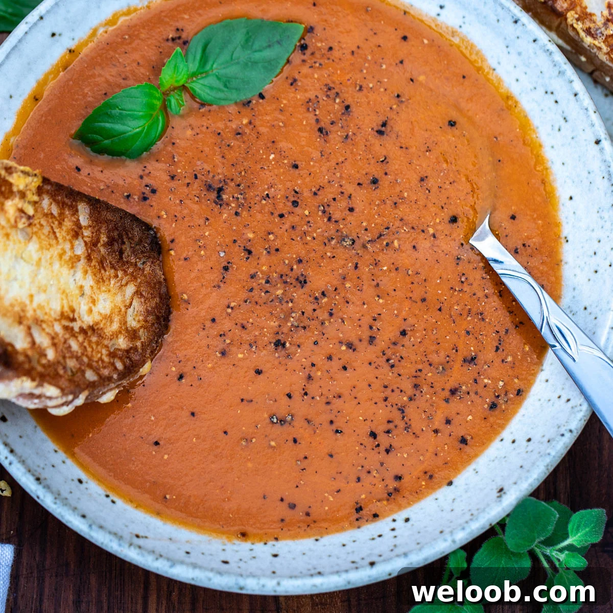 Square image of Roasted Tomato Soup.