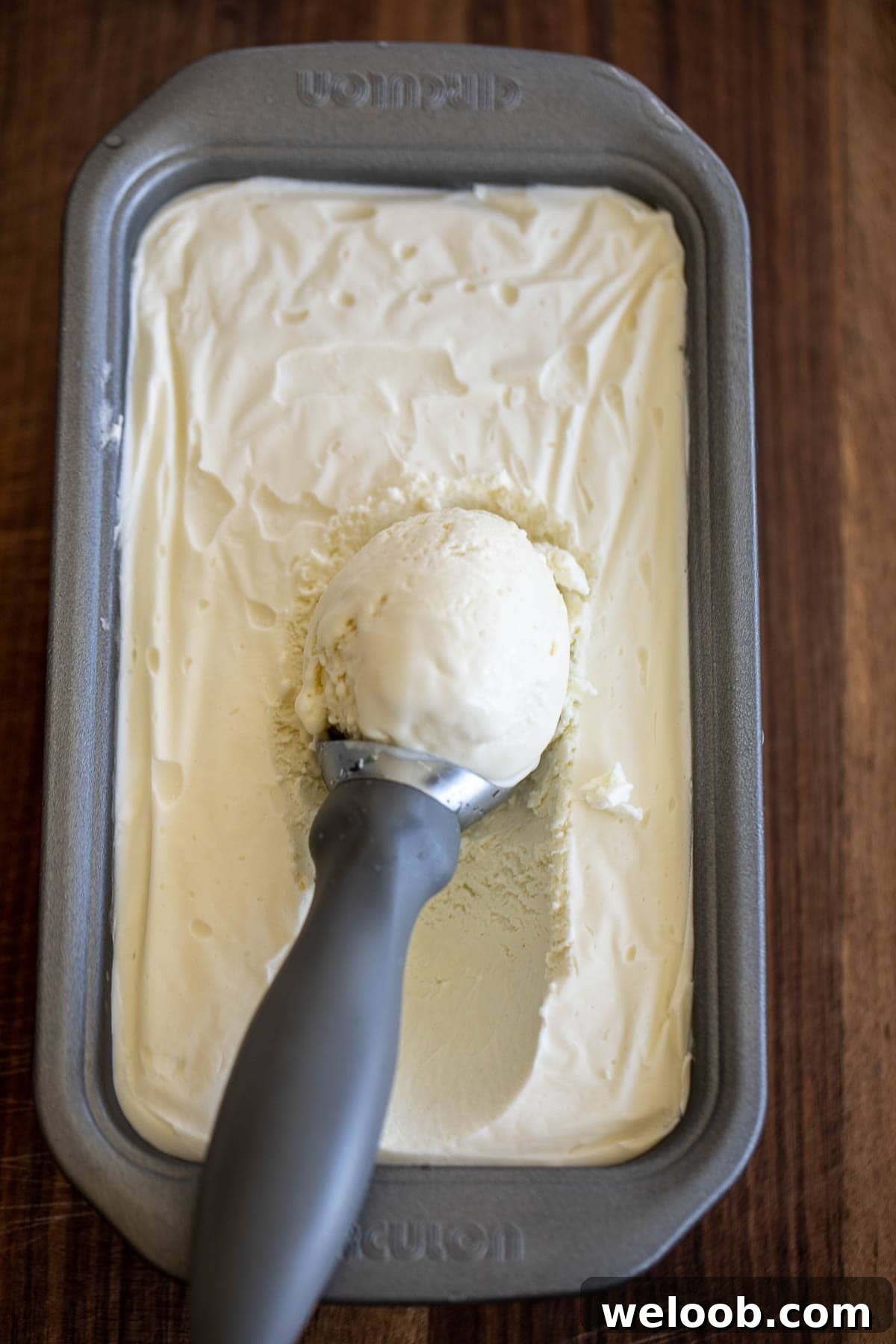 No churn coconut ice cream in a bowl