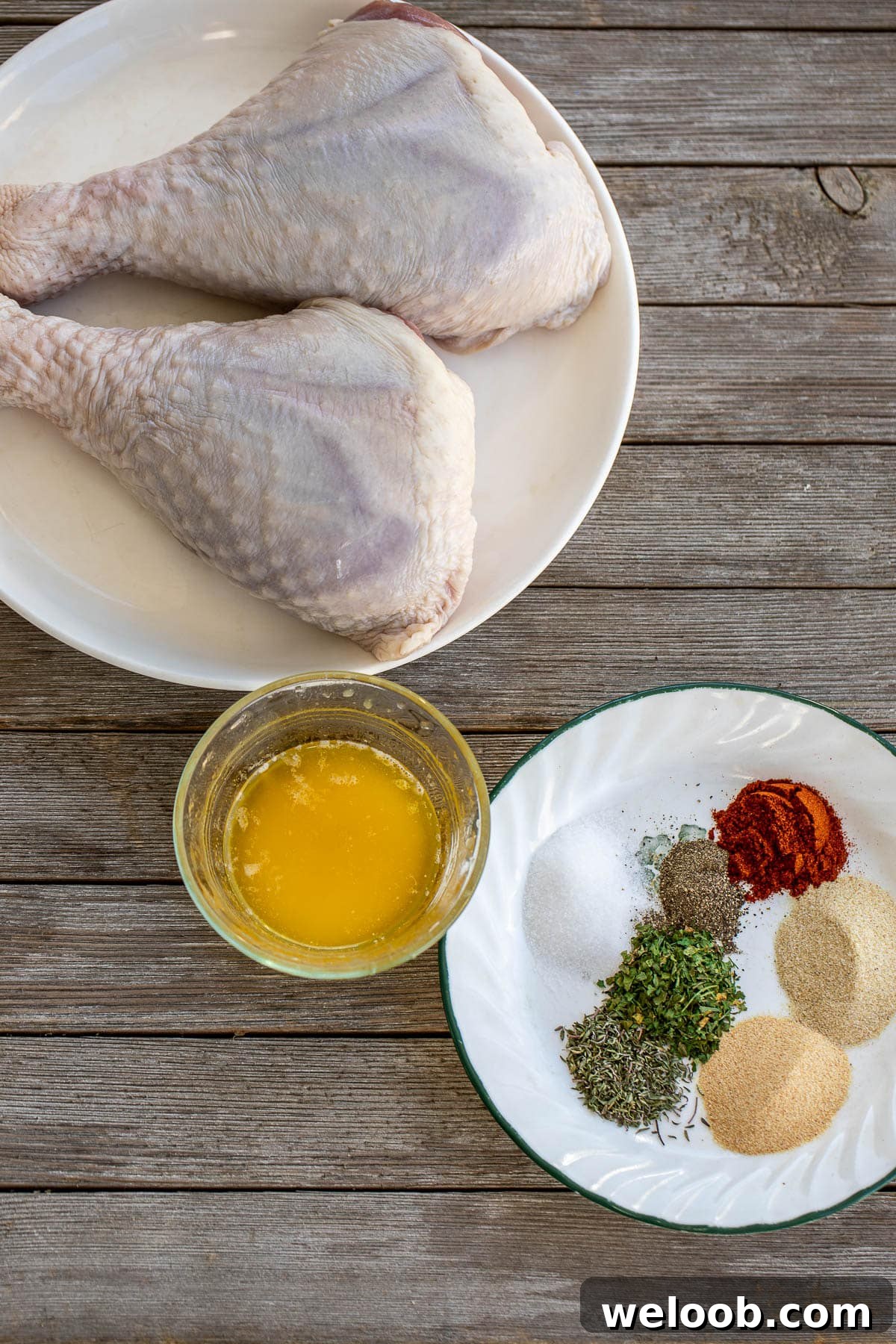 Ingredients for Baked Turkey Drumsticks