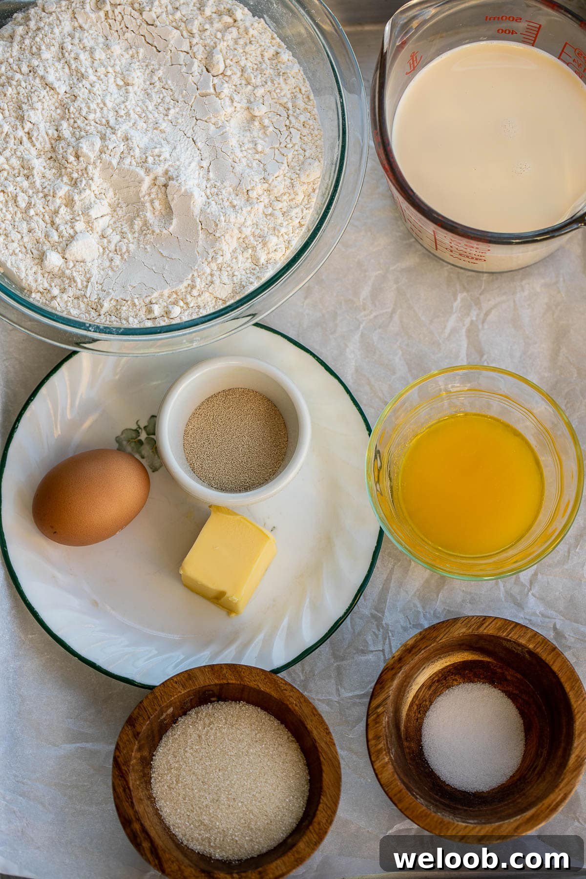 Dinner rolls ingredients