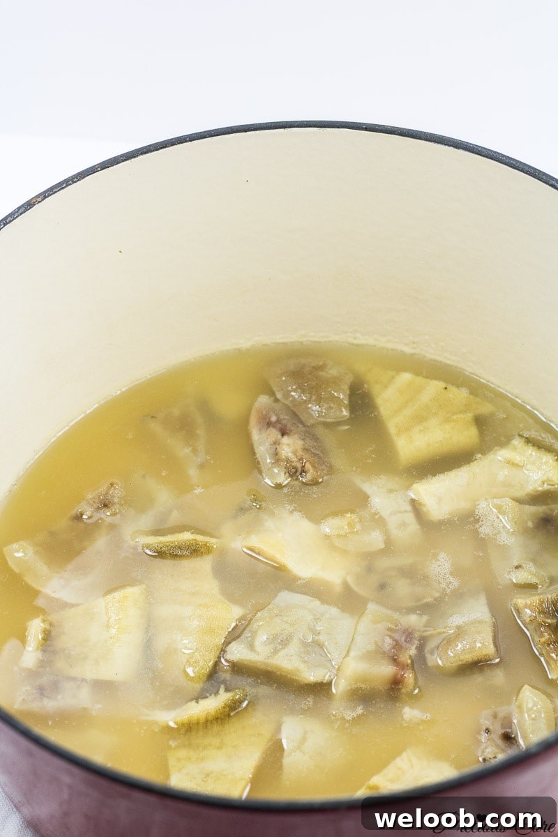 Beef and stock for Cameroonian Achu soup