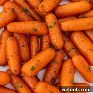 Glazed carrots on a plate.