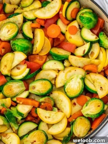 Sauteed vegetables in a braiser
