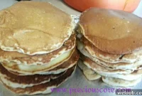 Fluffy Coconut Pancakes with Tropical Maple Syrup