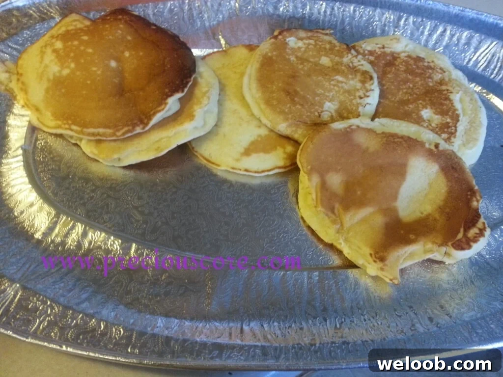Stack of coconut pancakes