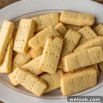 homemade shortbread cookies on a serving tray