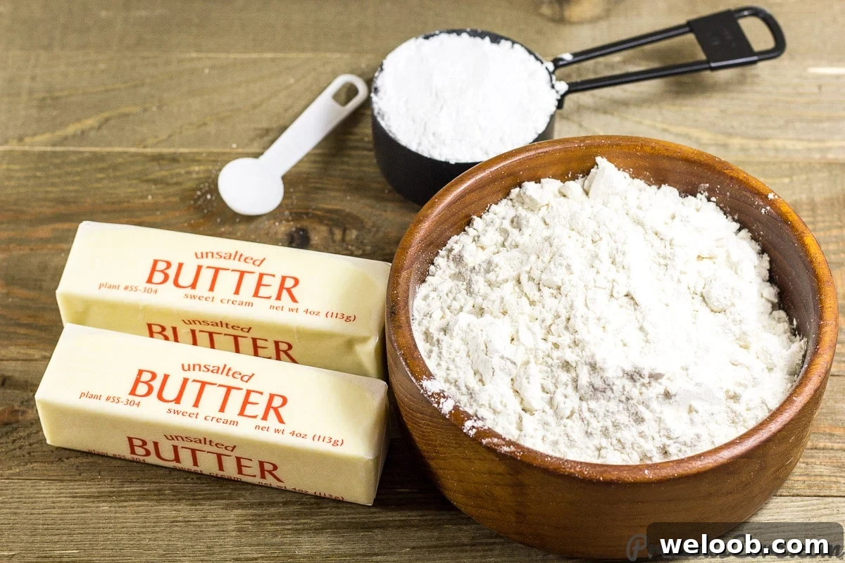 Homemade Shortbread Cookies ingredients