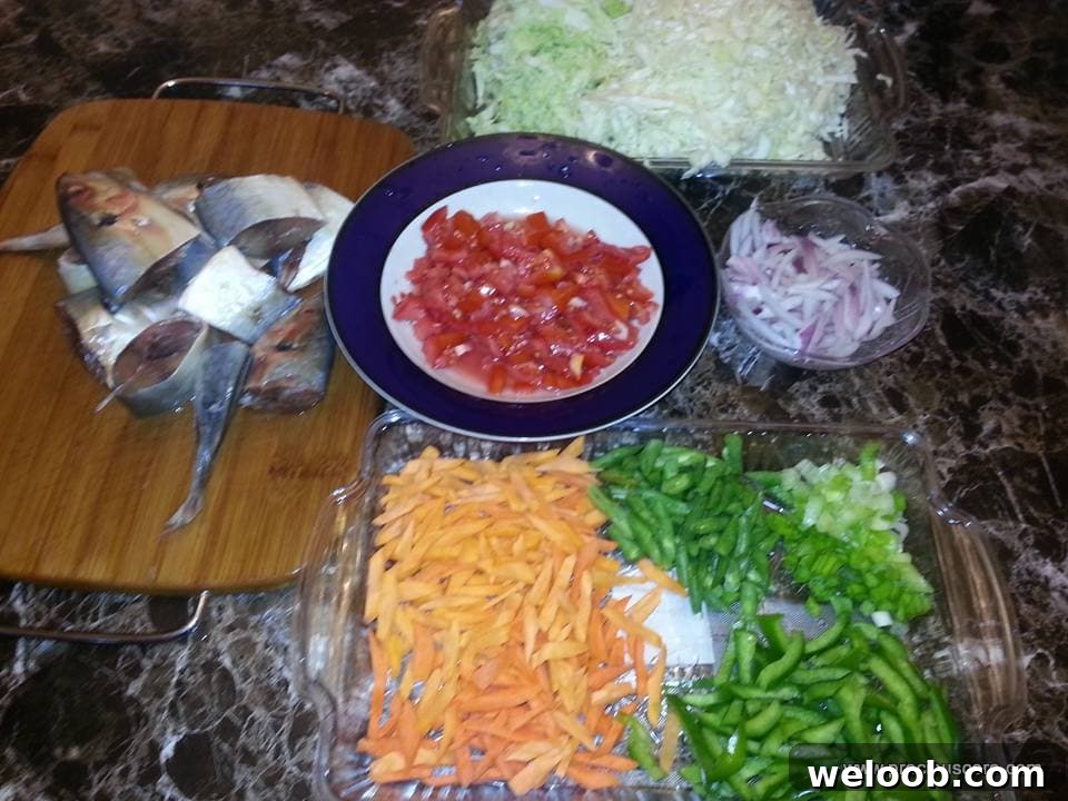 Chopped vegetables