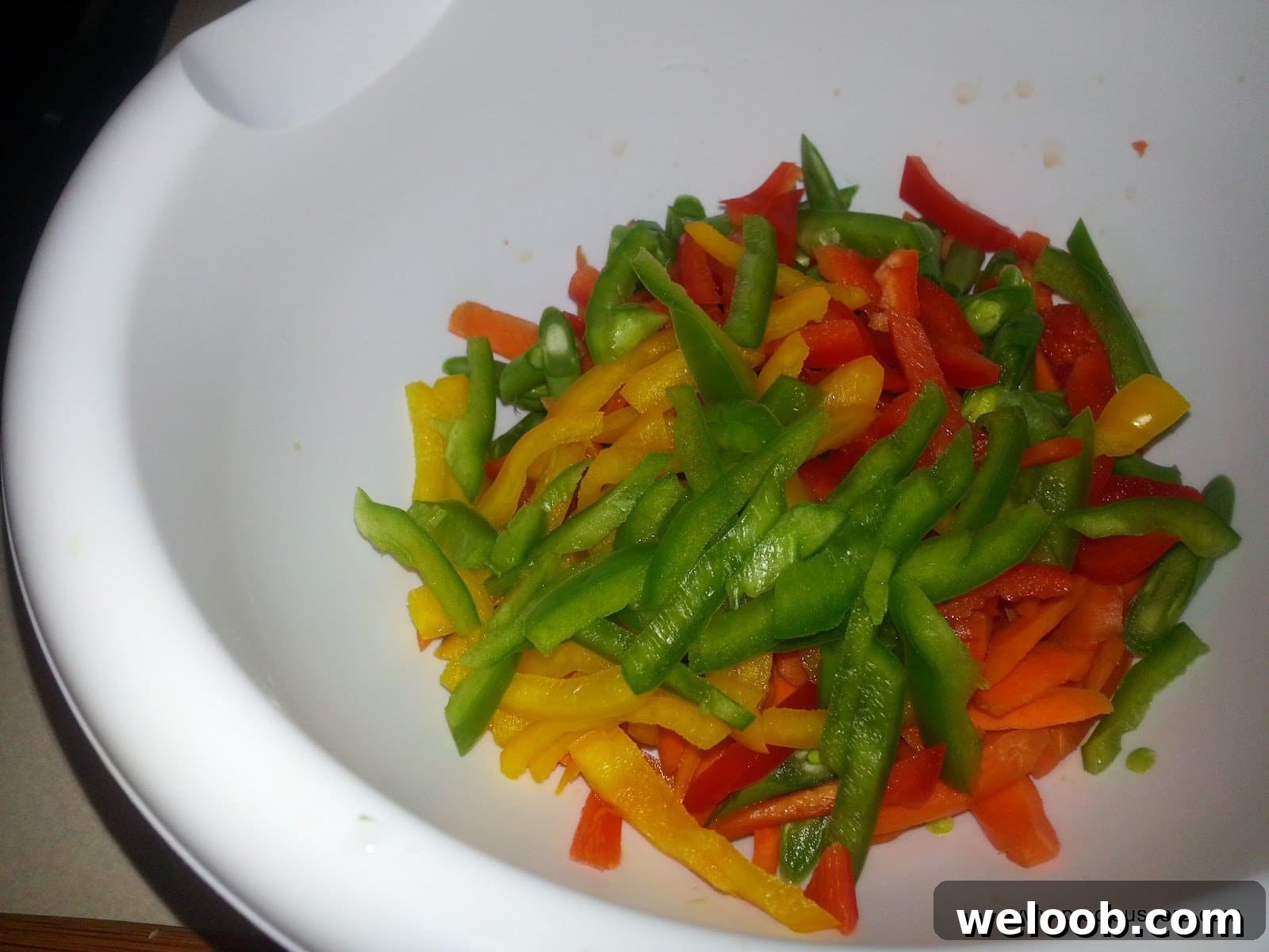 Chopped vegetables