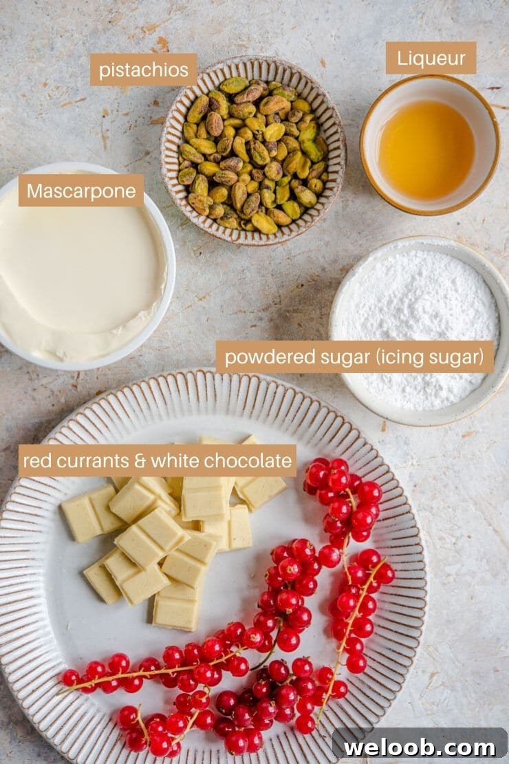 An overhead shot of all the ingredients needed to make a christmas tree cake