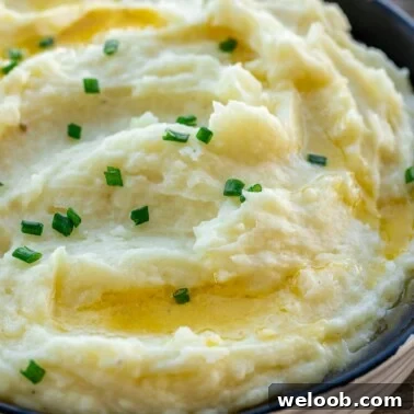 A bowl of buttermilk mashed potatoes