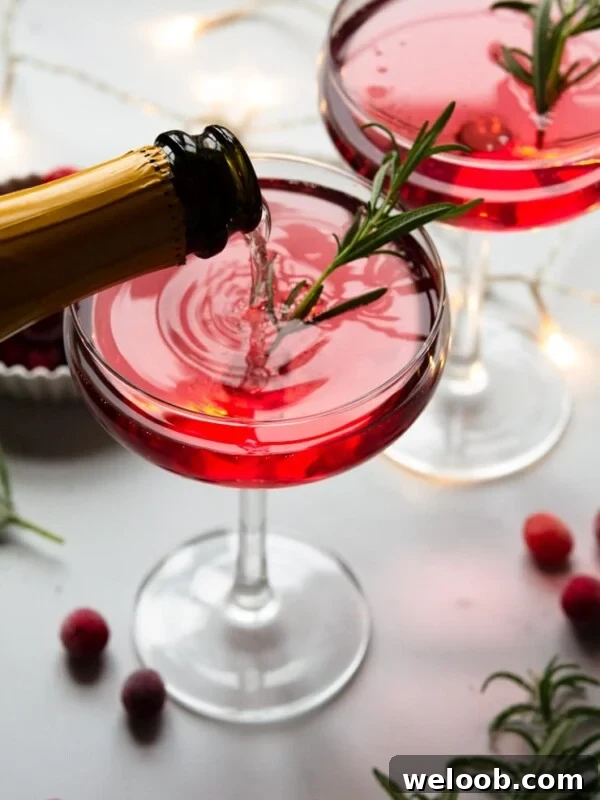A festive spritz in a glass