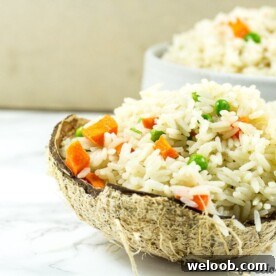 Easy Coconut Rice - How to make coconut rice side dish
