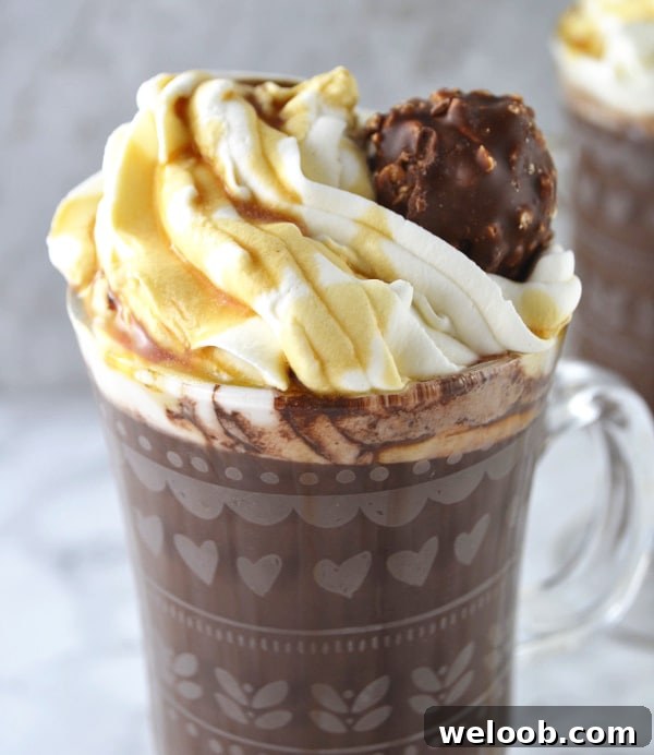 Baileys hot chocolate with maple whipped cream