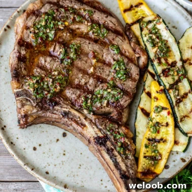Square image of bone-in ribeye.