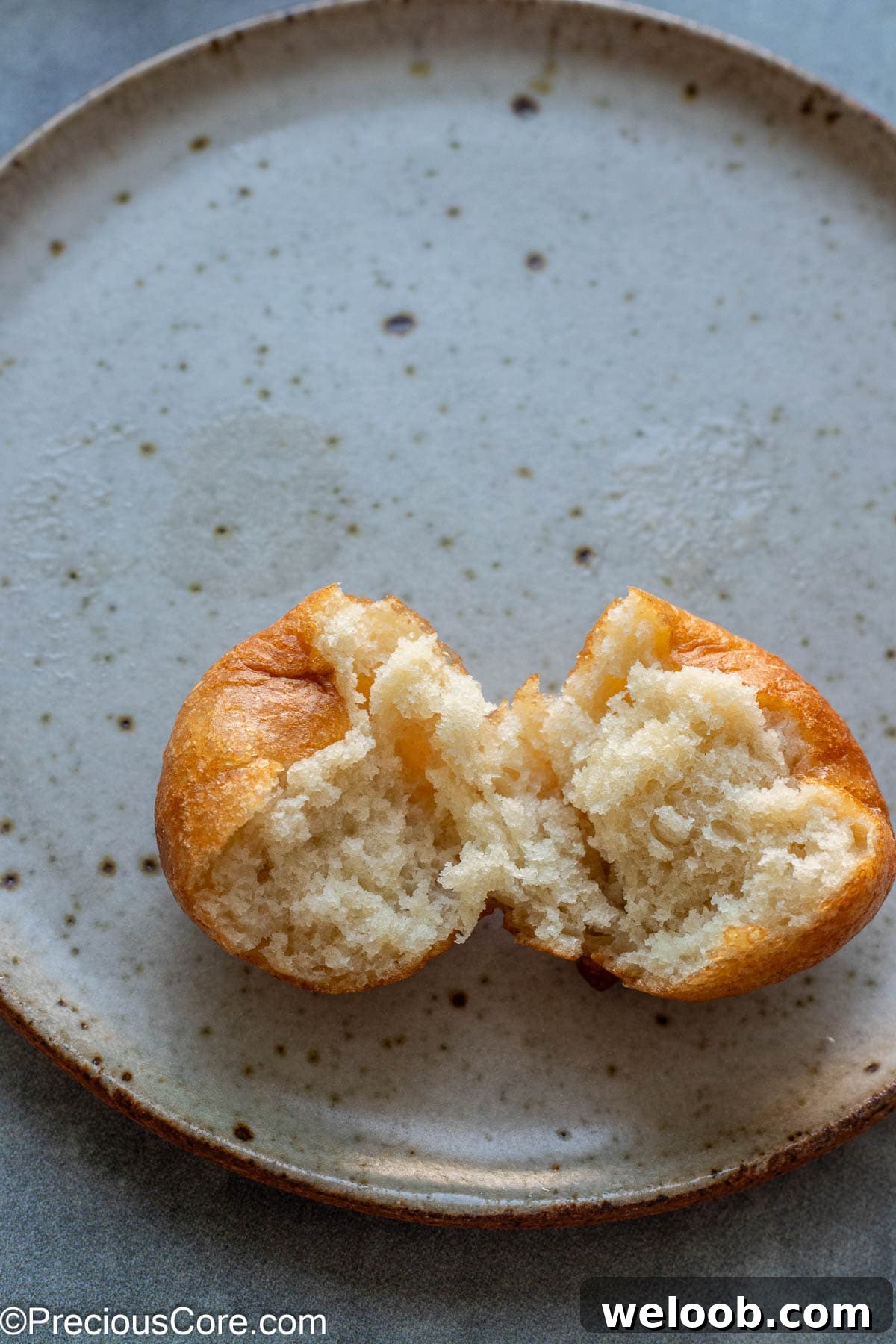 Puff Puff opened up to show airy interior.