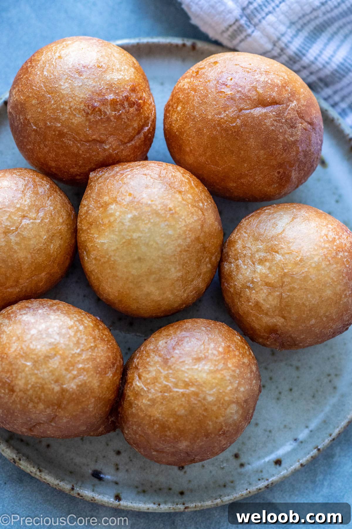 Puff Puff on a plate.