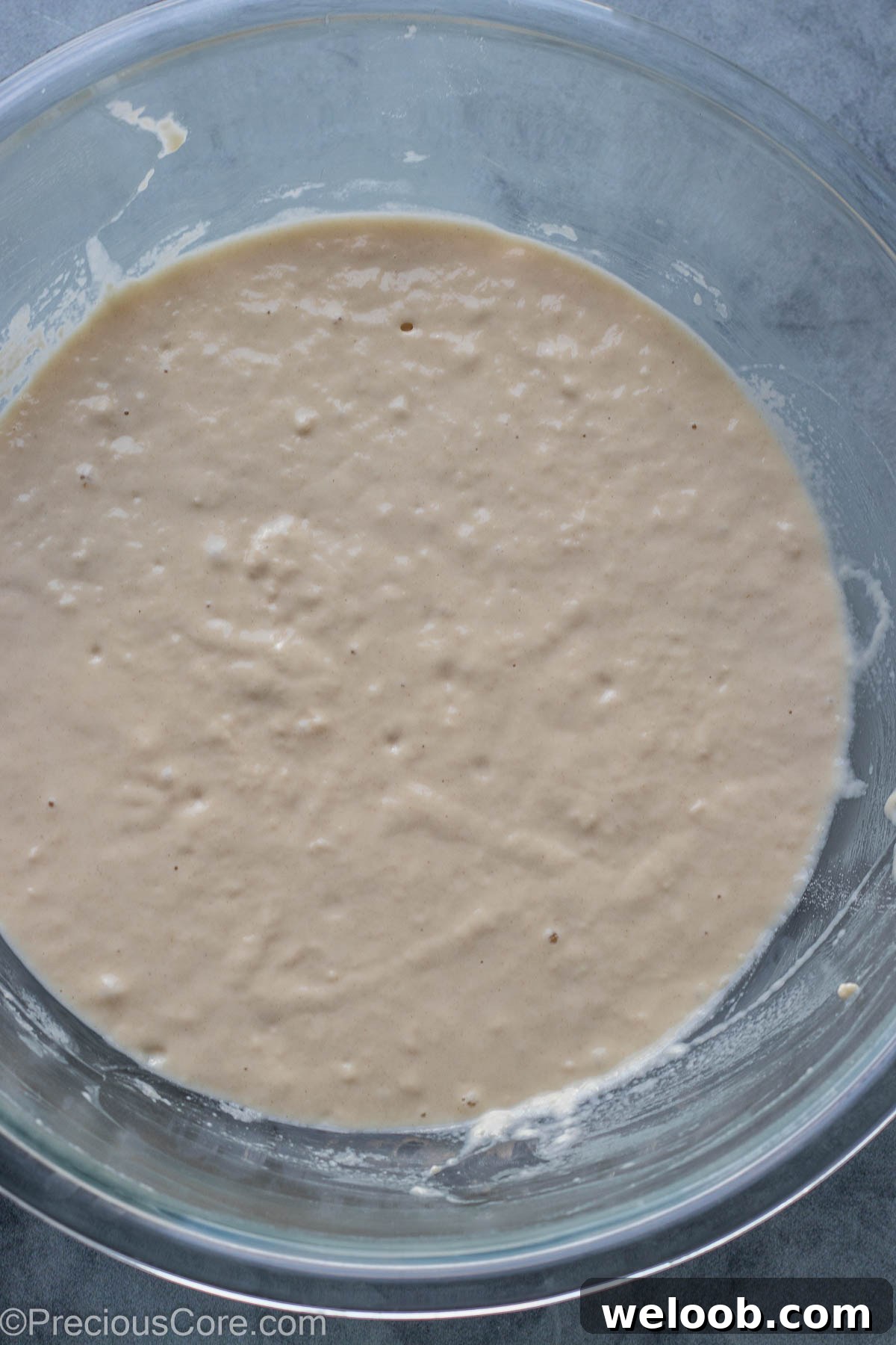 Mixed puff puff batter.