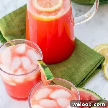 Watermelon Lemonade in glasses