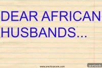 Open Letter to Husbands in Africa: Concerns, Hopes, and Calls to Action