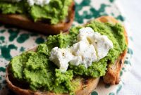 Pea Pesto and Goat Cheese Bruschetta Recipe
