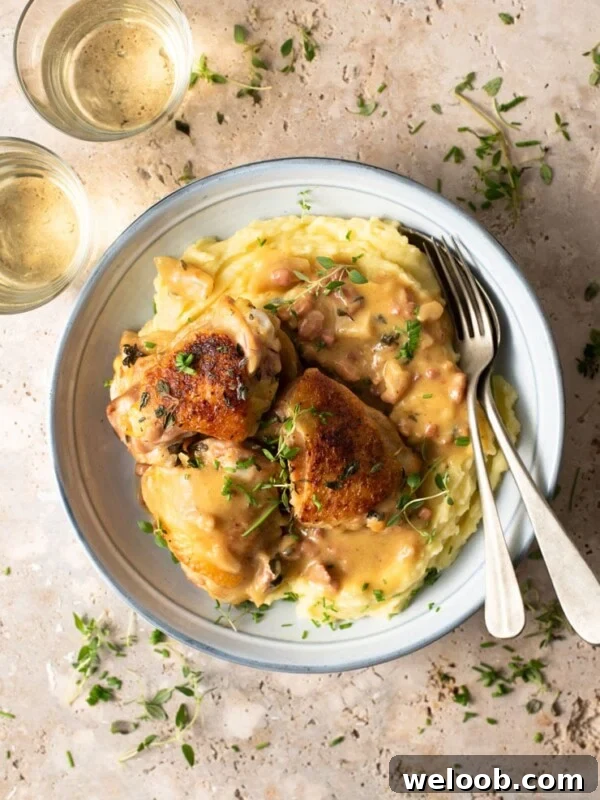 An overhead shot of Creamy Tuscan Chciken