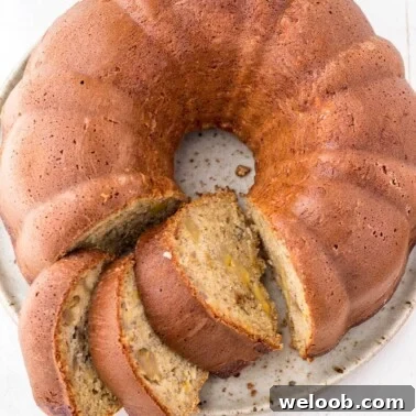 Sliced bundt cake