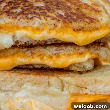 Sourdough grilled cheese sandwiches.